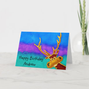 Andrew, Happy Birthday alberne Jungfrau-Karte Karte