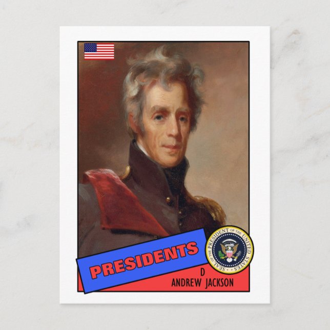 Andrew Jackson Baseball Card Postkarte (Vorderseite)