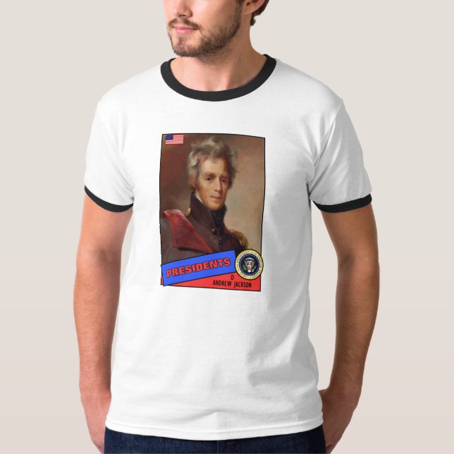 Andrew Jackson Baseball Card T-Shirt (Vorderseite)