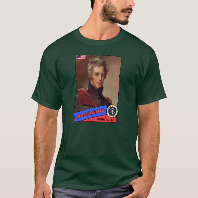 Andrew Jackson Baseball Card T-Shirt (Vorderseite)