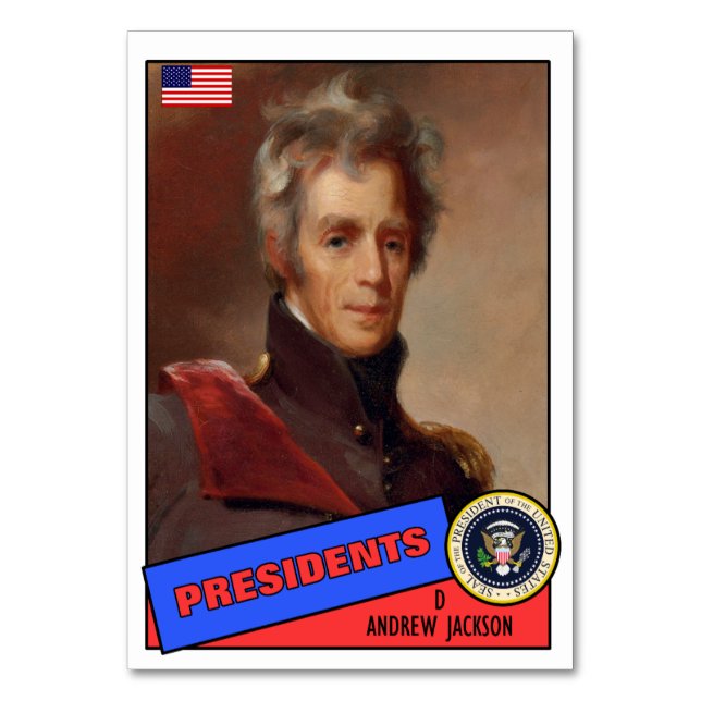 Andrew Jackson Baseball Card Tischnummer (Vorderseite)