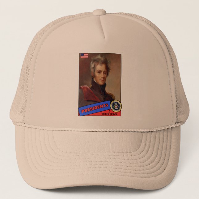 Andrew Jackson Baseball Card Truckerkappe (Vorderseite)