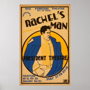 Andrew Jackson Drama 1937 WPA Vintage Poster