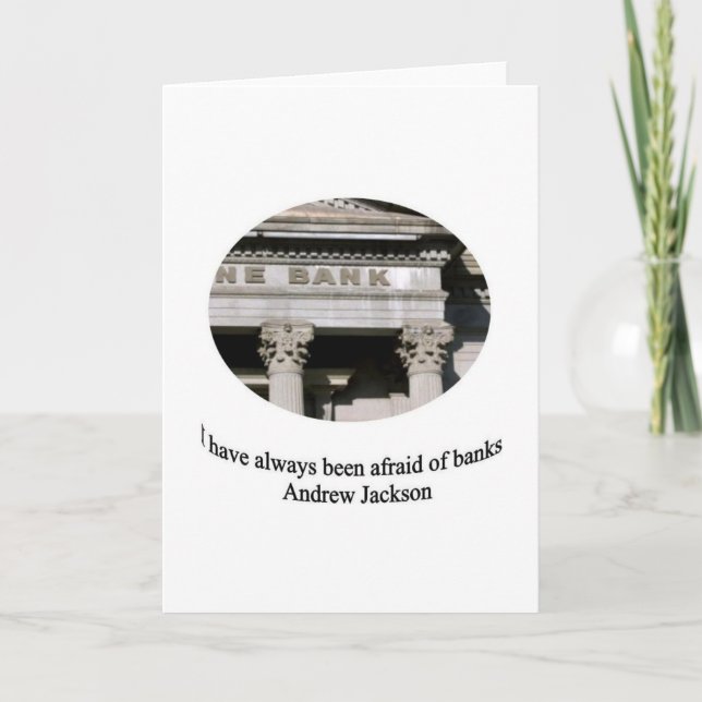 Andrew Jackson mit Zitat Karte (Vorderseite)