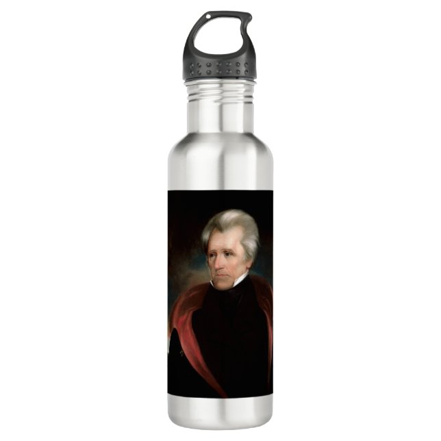 Andrew Jackson Portrait Edelstahlflasche (Vorderseite)