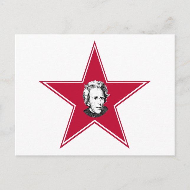 Andrew Jackson Star Postkarte (Vorderseite)