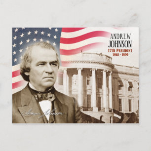 Andrew Johnson - 17. Präsident der USA Postkarte