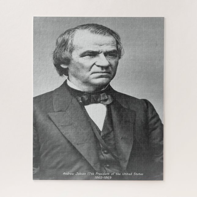 Andrew Johnson 17. Präsident von Amerika. Puzzle (Vertikal)