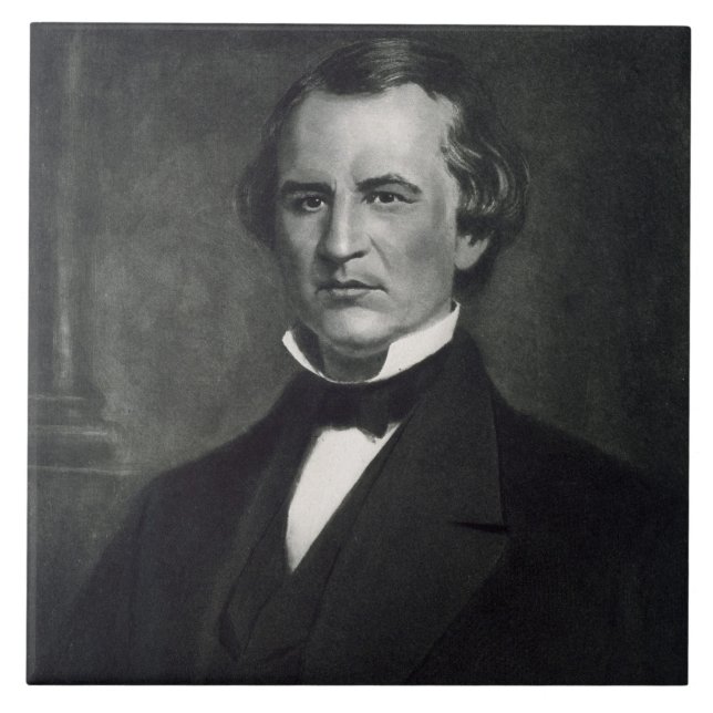 Andrew Johnson (1808-75), 17. Präsident der UNO Fliese (Vorderseite)