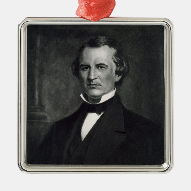 Andrew Johnson (1808-75), 17. Präsident der UNO Silbernes Ornament (Vorne)