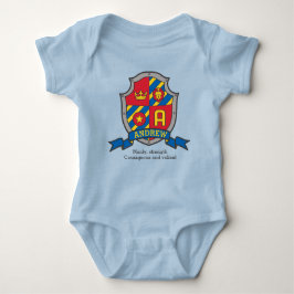 Andrew Jungs Name & Bedeutung Ritter Schild Baby Strampler