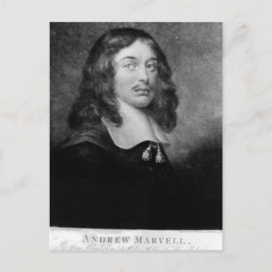 Andrew Marvell , eingraviert von John Raphael Smit Postkarte