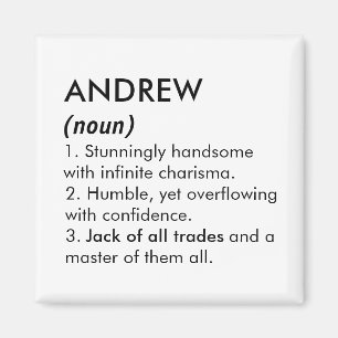 Andrew Name, Bearbeitbarer Name, Benutzerdefiniert Magnet