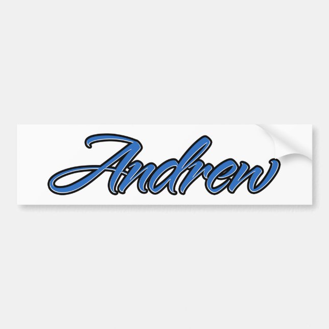Andrew Name blue Aufkleber Sticker Autoaufkleber (Vorne)
