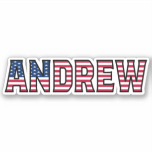 Andrew Name Vorname USA Sticker Stickerset