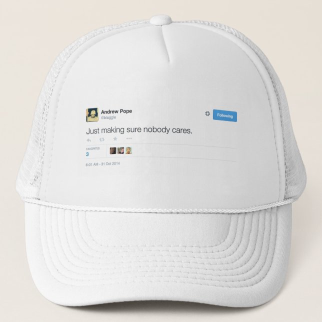 Andrew-Papst Trucker Hat Truckerkappe (Vorderseite)