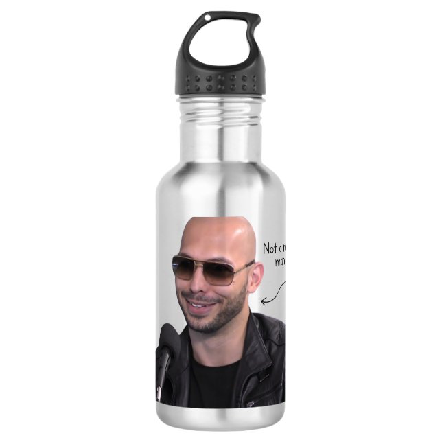 Andrew Tate ist kein echter Mann Edelstahlflasche (Vorderseite)
