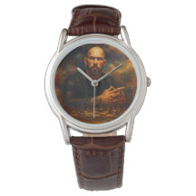 Andrew Tate Klassische braune Ledertaschenuhr
