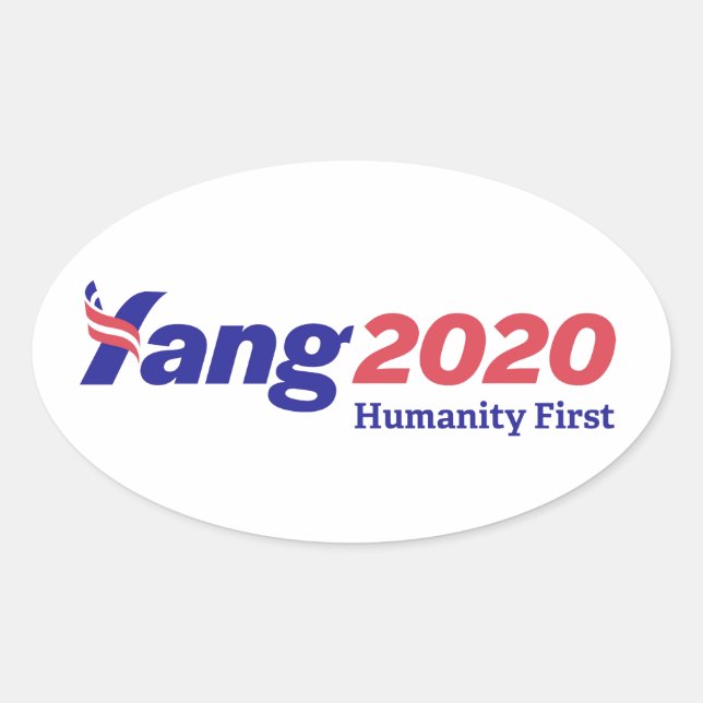 Andrew Yang 2020 Ovaler Aufkleber (Vorderseite)