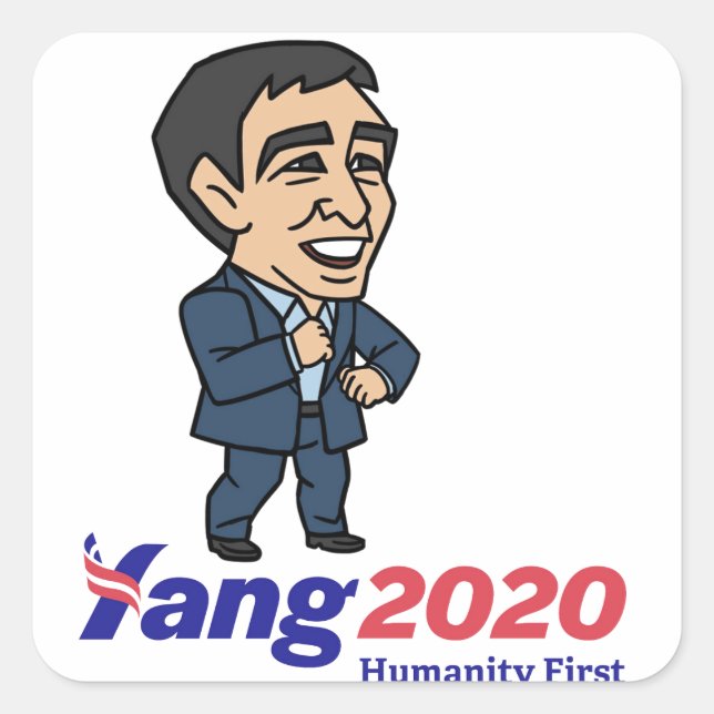 Andrew Yang 2020 Quadratischer Aufkleber (Vorderseite)