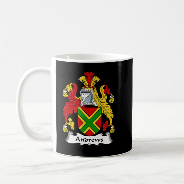 Andrews Coat of Arms Familienwappen Kaffeetasse (Links)