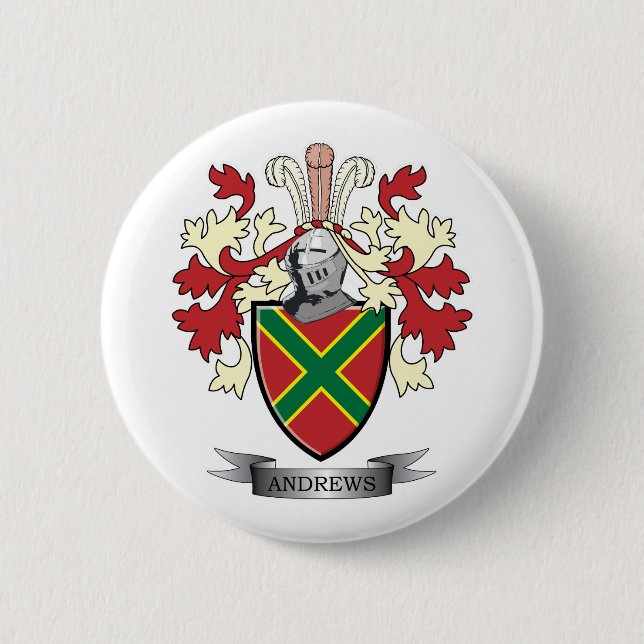 Andrews-Familienwappen-Wappen Button (Vorderseite)