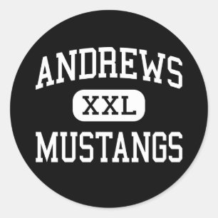 Andrews - Mustangs - High School - Andrews Texas Runder Aufkleber