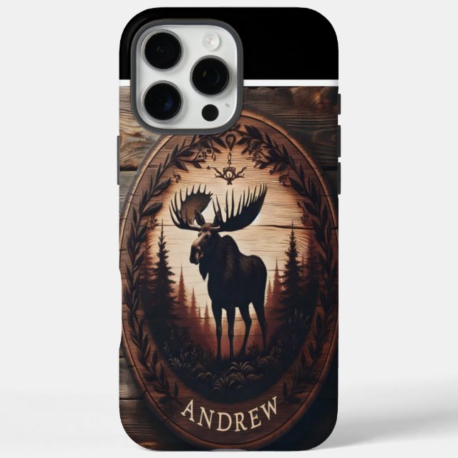 Andrew's Woodland Moose Case-Mate iPhone Hülle (Rückseite)