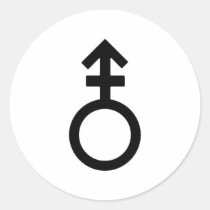 Androgyne Gender Symbol Runder Aufkleber