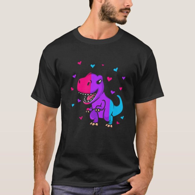 Androgyne Pride Flag Dinosaur Androgyne Flag T-Shirt (Vorderseite)