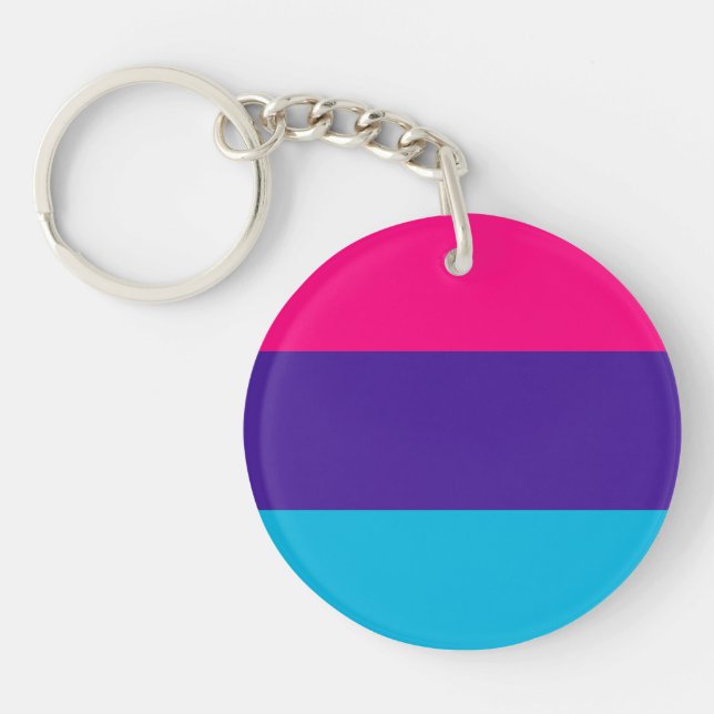 Androgyne Pride Flag Schlüsselanhänger (Vorderseite)
