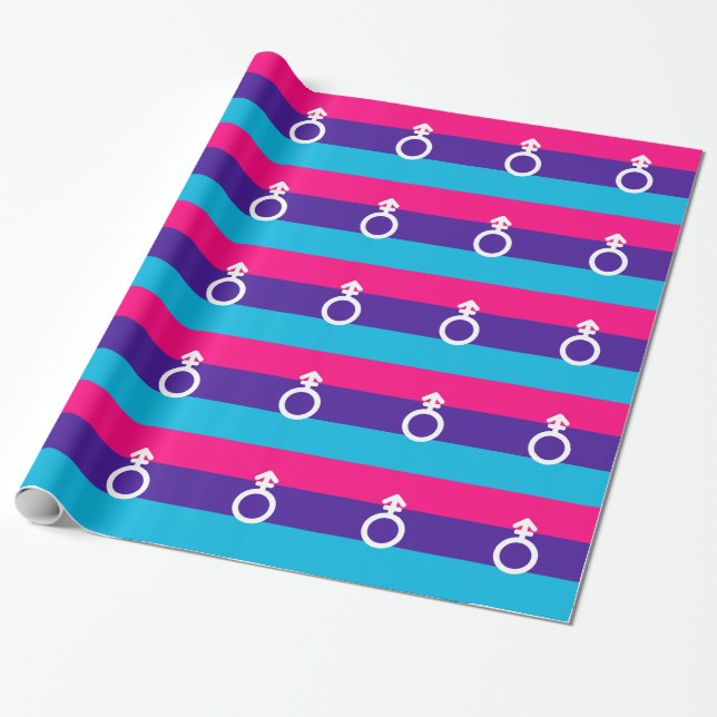 ANDROGYNE PRIDE SYMBOL GESCHENKPAPIER (Ungerollt)