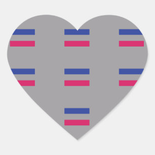 ANDROGYNE STOLZ-PATTERN Herz-Aufkleber