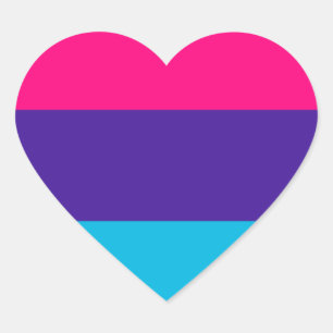 Androgyner Stolz Herz-Aufkleber
