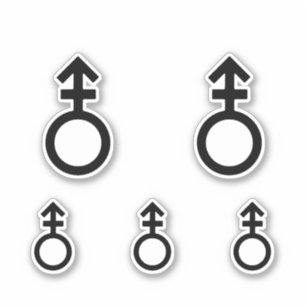 Androgynes Geschlechtssymbol Aufkleber