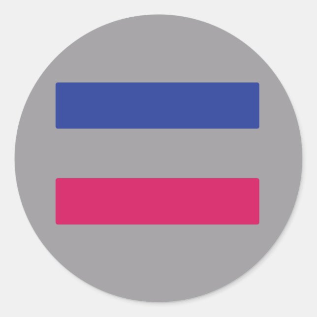 androgynisch runder aufkleber (Vorderseite)