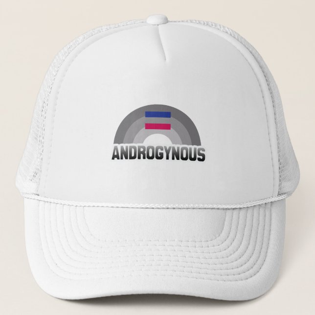 ANDROGYNISCHER REGENBOGEN TRUCKERKAPPE (Vorderseite)