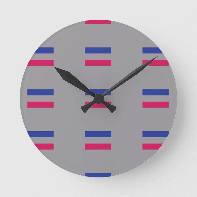 ANDROGYNISCHES STOLZ-MUSTER RUNDE WANDUHR (Vorderseite)