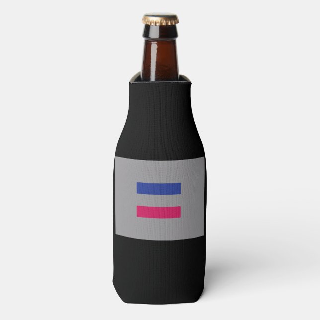ANDROGYNOUS PRIDE FLAG FLASCHENKÜHLER (Flaschenvorderseite)