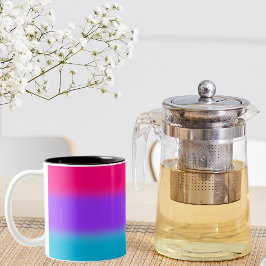 Androgynous Pride Gradient - Geschenk für Androgyn Zweifarbige Tasse
