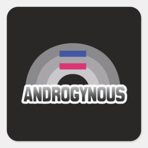 Androgynous Pride Quadratischer Aufkleber