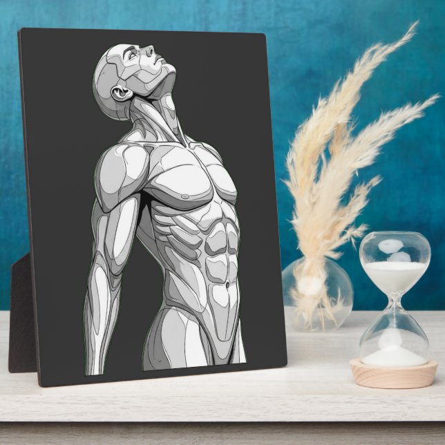 Android Anatomy: Futuristic Cyborg Desktop Plaque Fotoplatte (Seite)