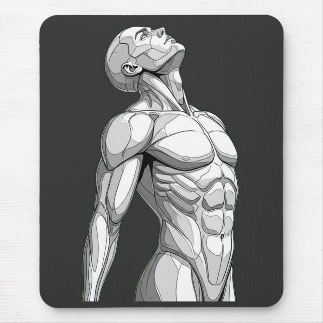 Android Anatomy: Futuristic Cyborg Mousepad (Vorne)