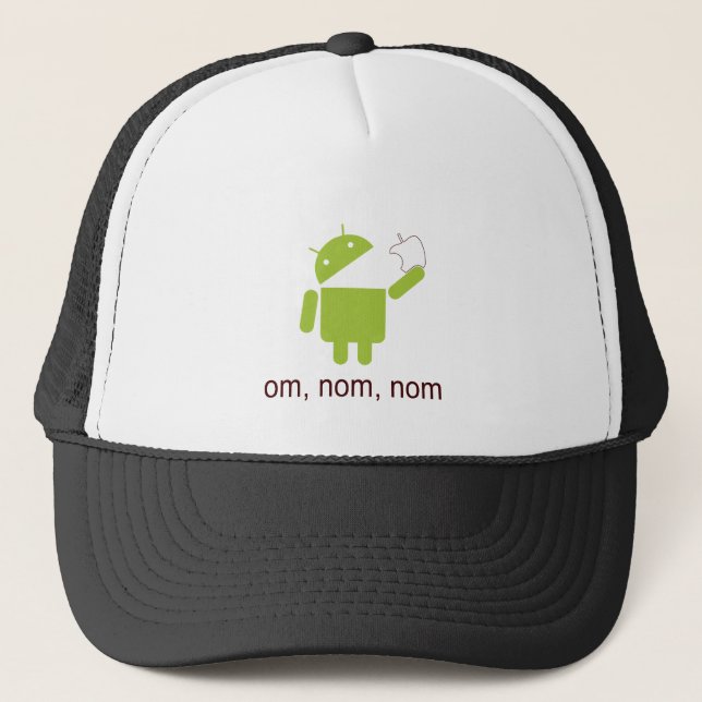 Android > Apfel (Fernlastfahrerhut) Truckerkappe (Vorderseite)