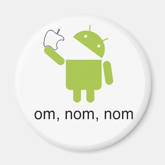 Android > Apfel (Rundmagnet) Magnet (Vorne)