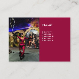 ANDROID BALLET , Antike Rote Science Fiction Visitenkarte