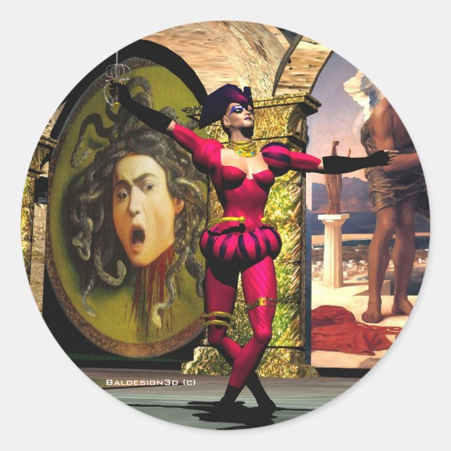 ANDROID BALLET, Science Fiction Runder Aufkleber (Vorderseite)