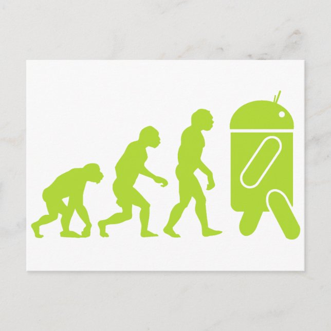 Android-Evolution Postkarte (Vorderseite)