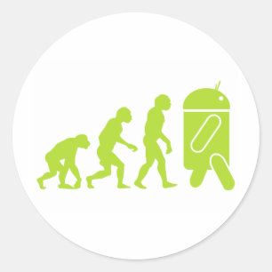 Android-Evolution Runder Aufkleber