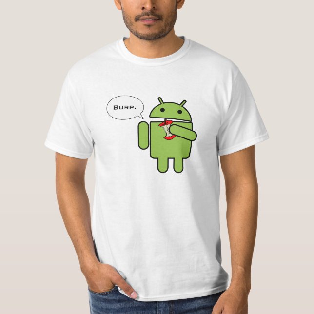 Android gegen Apple und der Sieger ist T-Shirt (Vorderseite)
